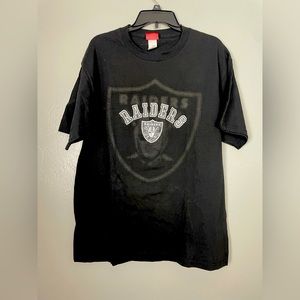 Vintage Black NFL Raiders Tee Size Large
